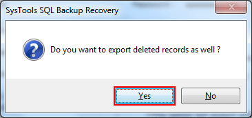 Export Deleted Records